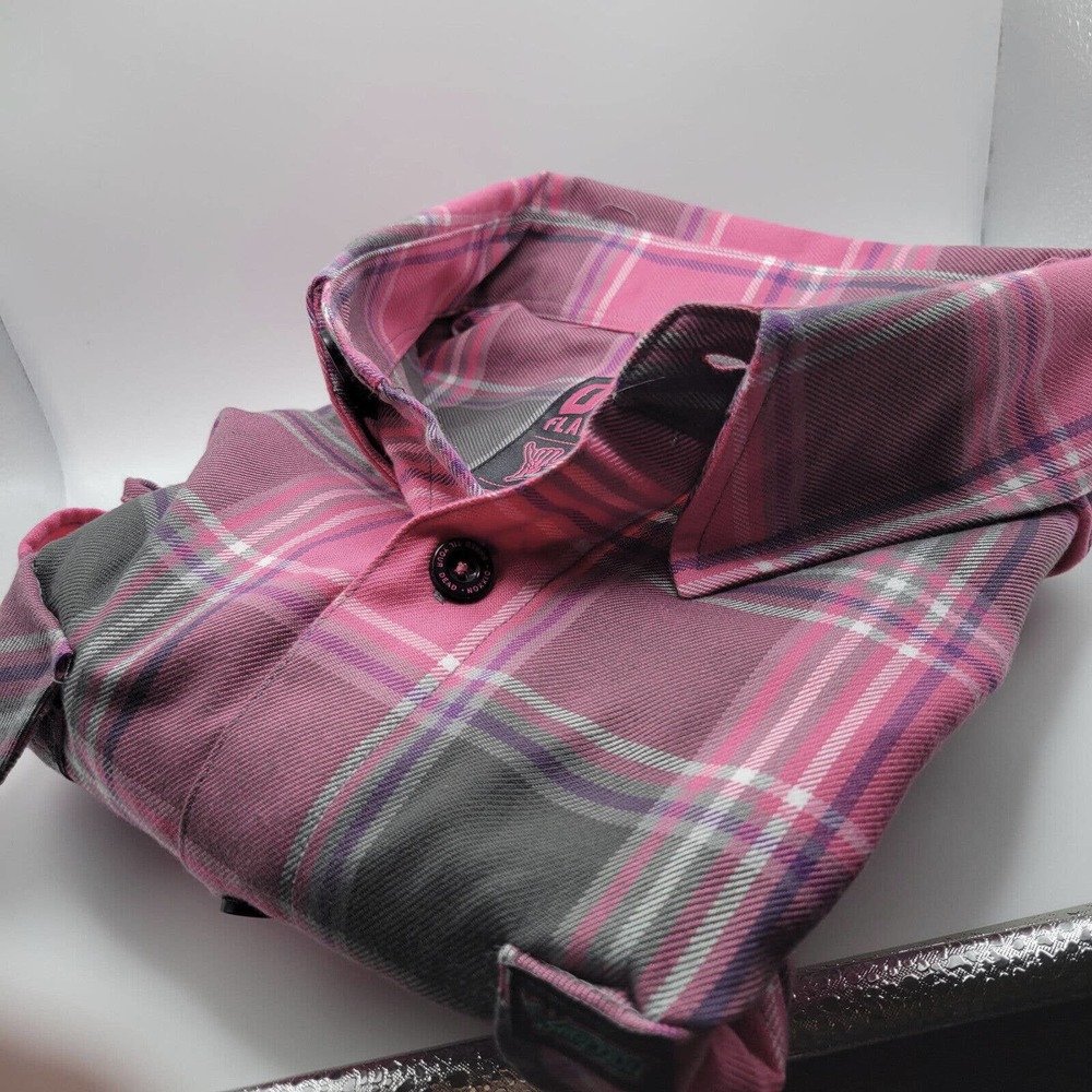 Dixxon Flannel Company "Shreddy" Long Sleeve Flannel Shirt with Buttons-Sz.XL - Picture 2 of 5